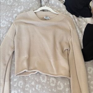 Princess Polly Cream Knit Pullover